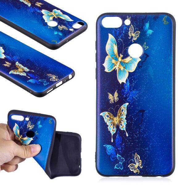 

Чехол накладка для Huawei P Smart | Enjoy 7S силиконовый, Волшебные бабочки