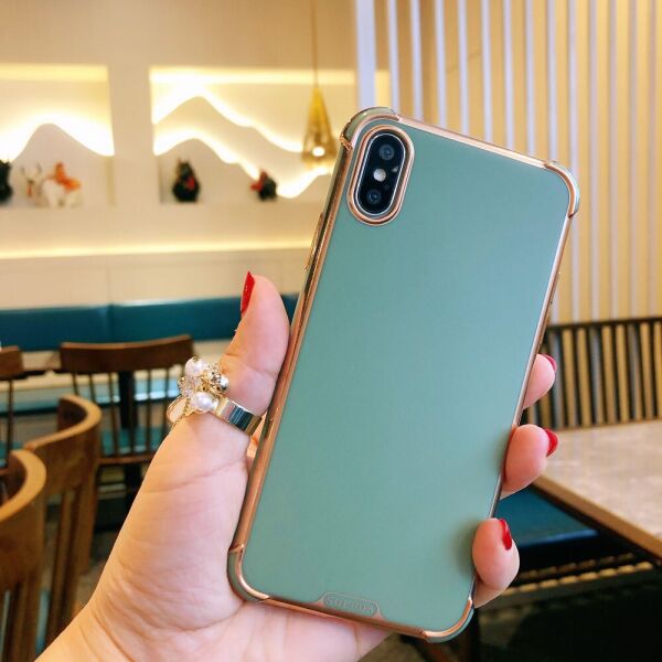 

Чехол для iPhone X силиконовый с усиленными углами, Sulada, Зеленый