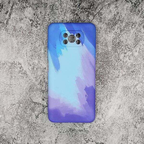 

Чехол накладка для Xiaomi Poco X3 NFC силиконовый, Paint case, Голубой