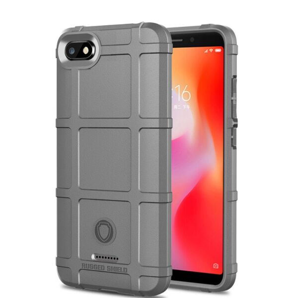 

Чехол накладка для Xiaomi Redmi 6A силиконовый, Square Grid, серый
