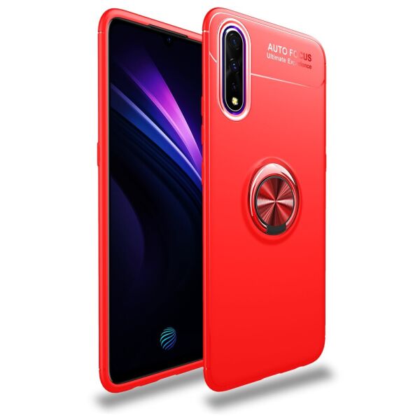 

Чехол накладка для Vivo IQOO Neo противоударный с магнитным кольцом, красный