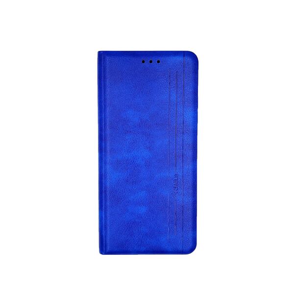 

Чехол книжка для Xiaomi Mi 10T боковой из натуральной кожи, Gelius, Vertical Lines, Синий