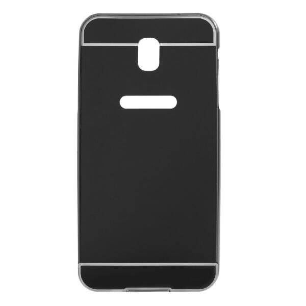 

Чехол бампер для Samsung Galaxy J7 2017 J730 металлический со съемной зеркальной крышкой, Черный