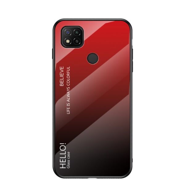 

Чехол накладка для Xiaomi Redmi 9C с зеркальной поверхностью, Градиент, Красный