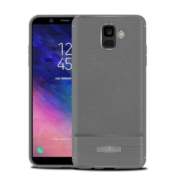 

Чехол накладка для Samsung Galaxy A6 2018 A600 силиконовый, Armor, серый
