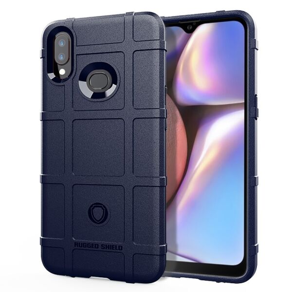 

Чехол накладка для Samsung Galaxy A10s A107FD противоударный, Square Grid, синий