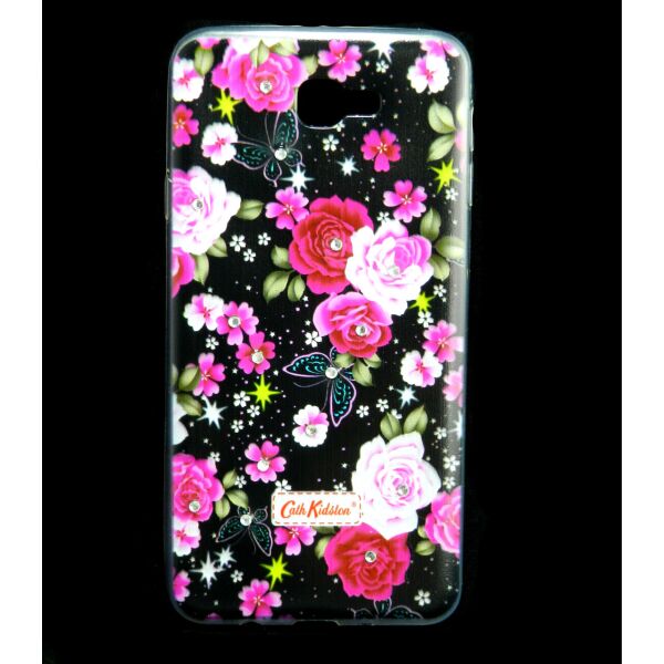 

Чехол накладка для Samsung Galaxy J7 Prime G610 силиконовый Diamond Cath Kidston, Ночные розы
