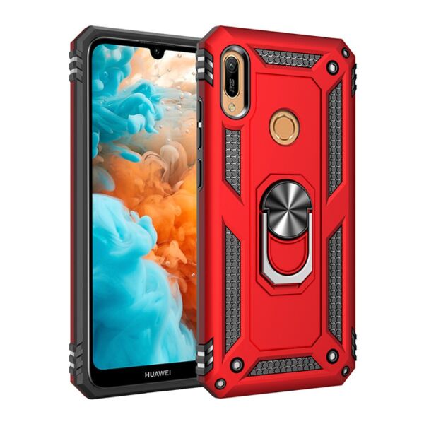 

Чехол накладка для Huawei Honor 8A противоударный с подставкой, Stranger, красный