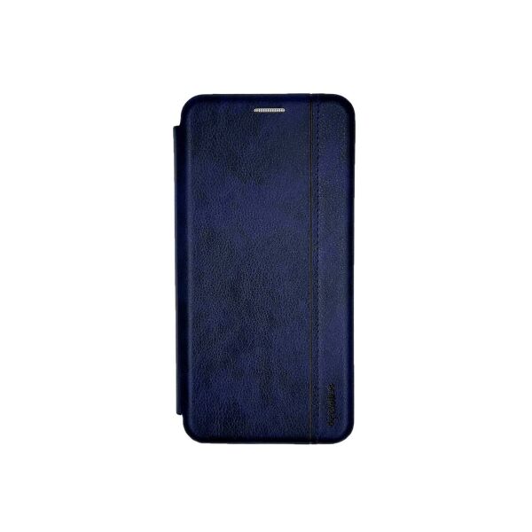 

Чехол книжка для Samsung Galaxy A21S боковой, из натуральной кожи, Gelius, Синий