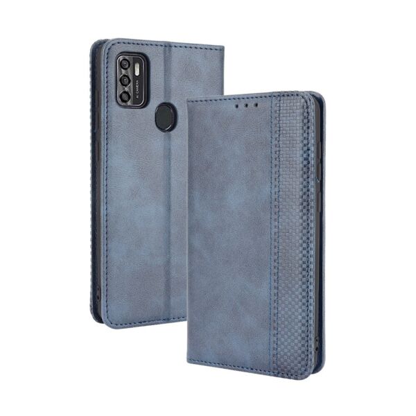

Чехол книжка для ZTE Blade A7S 2020 со сканером отпечатка, Орнамент (ЗТЕ Блейд А7С 2020), Темно-синий