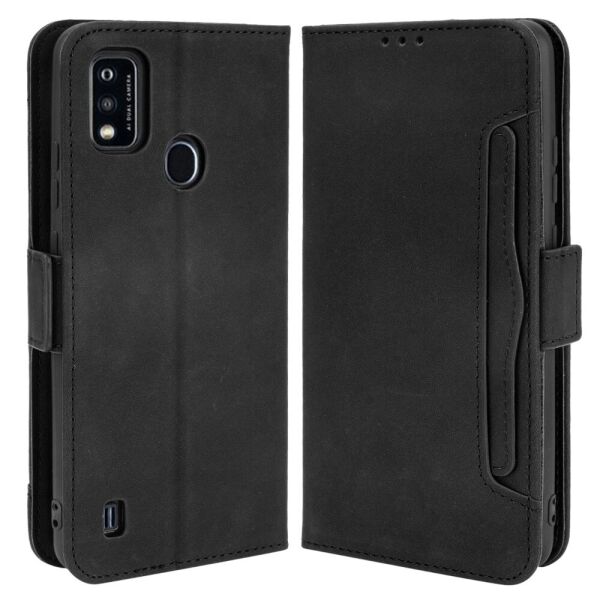

Чехол книжка для ZTE Blade A51 с отсеками для визиток, Multiply, Черный