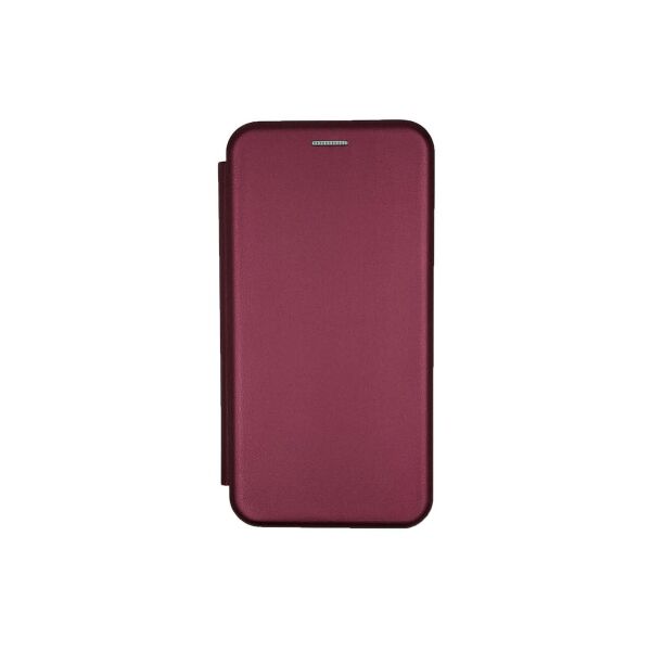 

Чехол книжка для Huawei P40 Lite боковой с отсеком для визиток, Slim Case, Бордовый