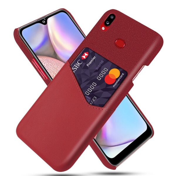 Чехол накладка для Samsung Galaxy A10s A107FD с отсеком для визиток, KSQ, красный(Чехол накладка для Samsung Galaxy A10s A107FD с отсеком для визиток, KSQ, красный)