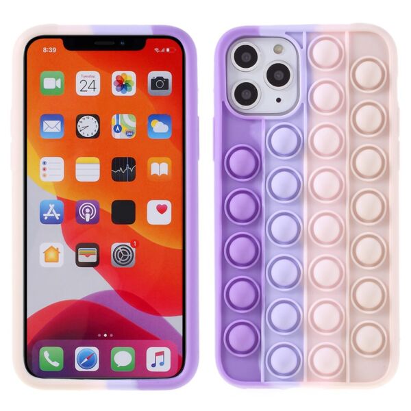

Чехол антистресс Pop It для iPhone 11 Pro Max силиконовый, Bubble, Фиолетовый