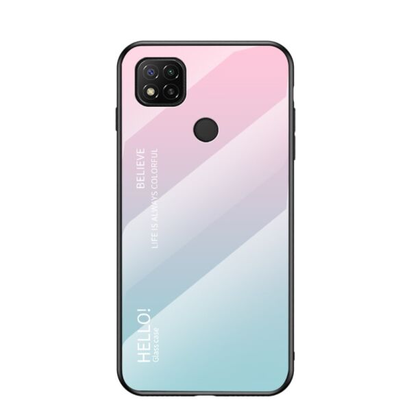 

Чехол накладка для Xiaomi Redmi 9C с зеркальной поверхностью, Градиент, Розовый