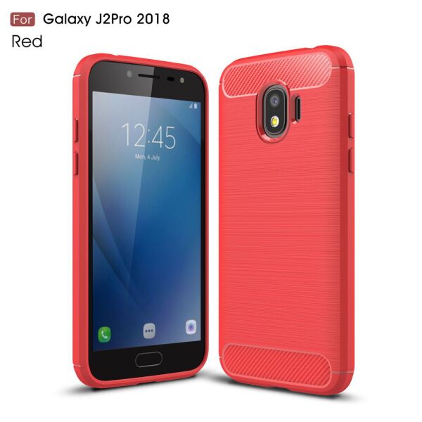 

Чехол накладка для Samsung Galaxy J2 2018 J250F силиконовый, красный