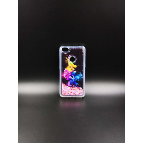 Стильный чехол для Xiaomi Redmi Note 5A Prime с водичкой и блестками Beckberg Aqua Spring Series, Яркие цветы