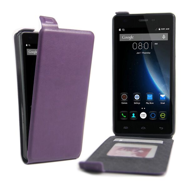 

Чехол книжка для Doogee X5 / X5 Pro вертикальный флип с отсеком для визиток, Фиолетовый