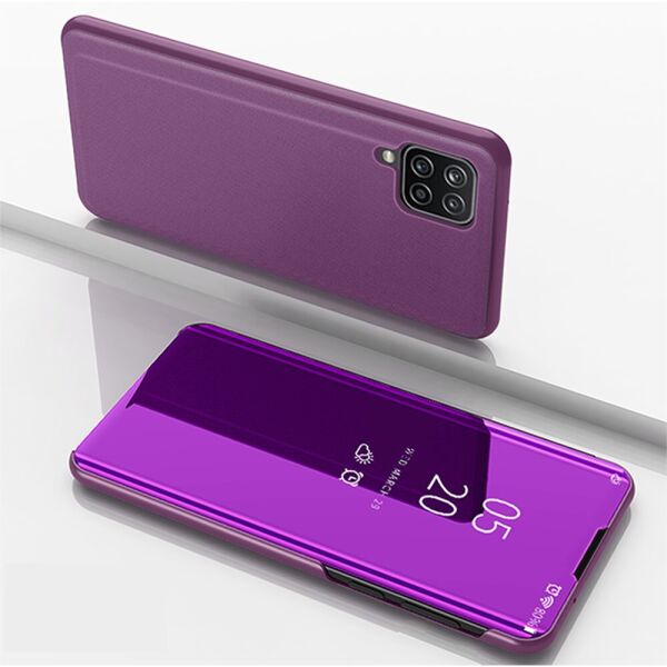 

Чехол книжка для Samsung Galaxy M32 M325 боковой с зеркальной поверхностью, Сиреневый