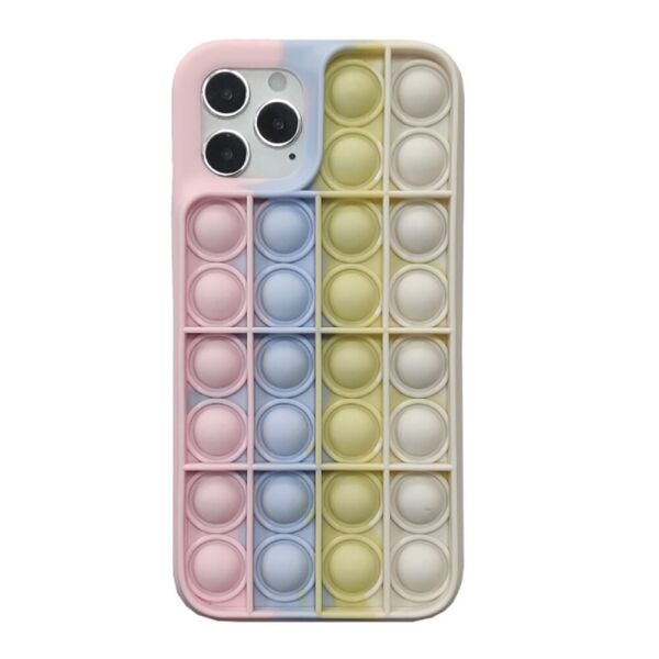 

Чехол антистресс Pop It для Apple iPhone 12 Pro Max силиконовый, Розовый