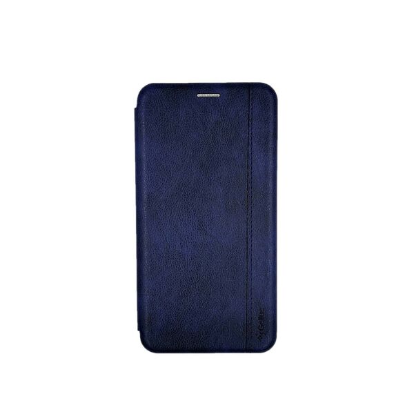 

Чехол книжка для Samsung Galaxy A70 A705FD боковой с отсеком для визиток Gelius, Натуральная кожа, синий