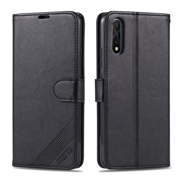 

Чехол книжка для Vivo IQOO Neo боковой с отсеком для визиток, AZNS, Черный
