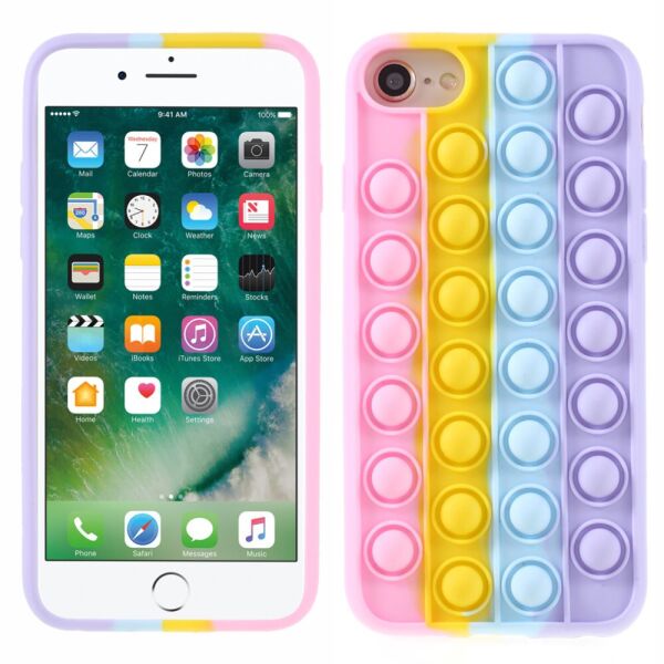 

Чехол антистресс Pop It для iPhone 6S силиконовый, Bubble, Розовый