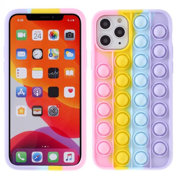 

Чехол антистресс Pop It для iPhone 11 Pro силиконовый, Bubble, Розовый