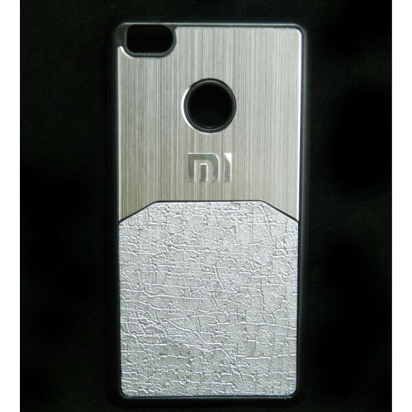 

Чехол накладка для Xiaomi Mi4s пластик с алюминиевой вставкой, Серебристый
