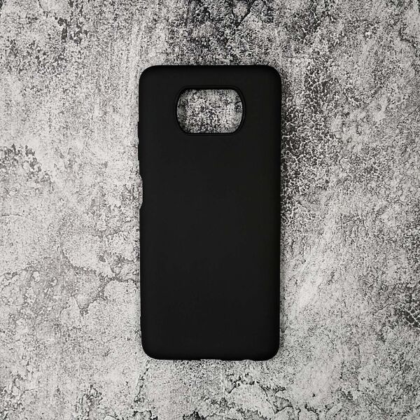 

Чехол для Poco X3 NFC силиконовый бампер матовый (Поко Х3 НФС), Черный