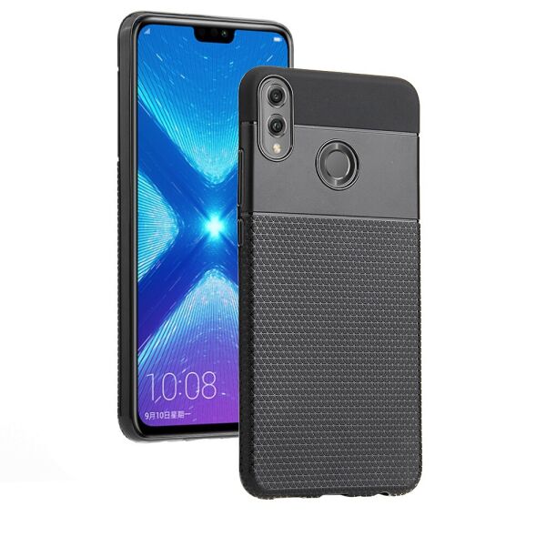 

Чехол накладка для Huawei Honor 8X силиконовый, Triangle, черный