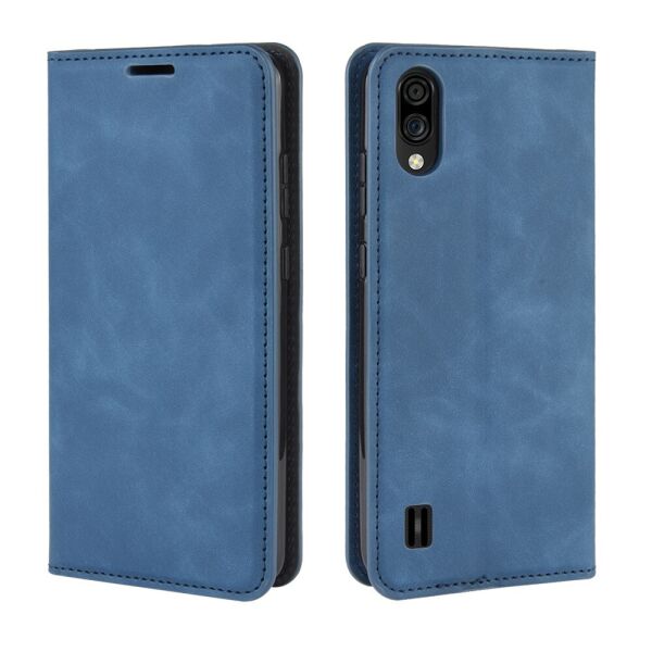 

Чехол книжка для ZTE Blade A5 2020 боковой с отсеком для визиток, Velvet, Синий