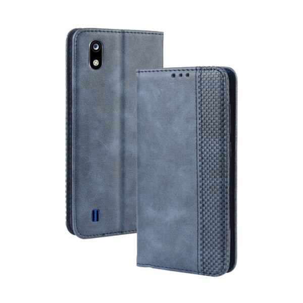 

Чехол книжка для ZTE Blade A7 2019 с отсеком для визиток, Орнамент (ЗТЕ Блейд А7 2019), Синий