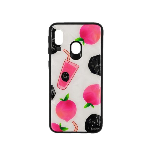 

Чехол накладка для Samsung Galaxy A40 A405FD силиконовый со стеклянной крышкой 3D Diamonds, Sweet summer