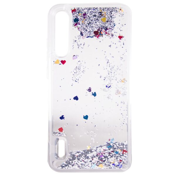 

Переливающийся чехол для Vivo Y15 1901 силиконовый Aqua series, Hearts серебристый