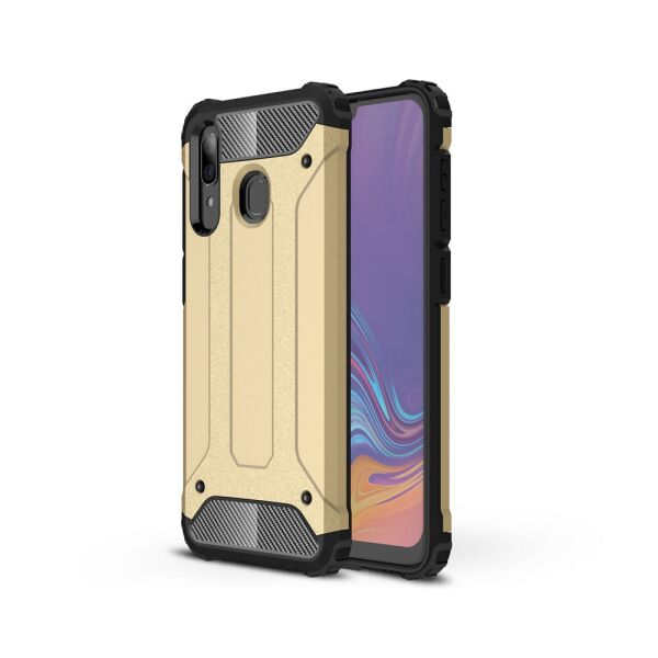 

Чехол накладка для Samsung Galaxy A30 A305FD противоударный, Spider, золотистый