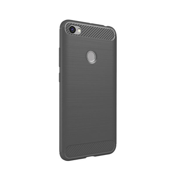 

Чехол накладка для Xiaomi Redmi Note 5A Prime силиконовый IPAKY, Carbon Fibre, серый