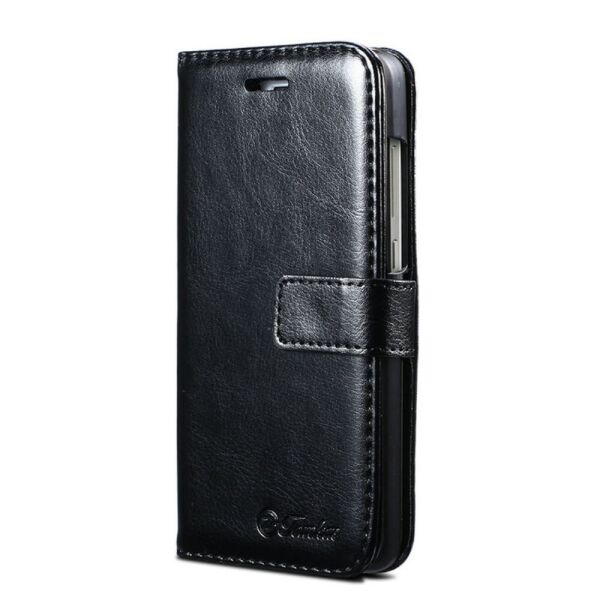 

Чехол книжка для Xiaomi Redmi PRO боковой с отсеком для визиток, Гладкая кожа TOMKAS Черный