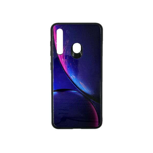 

Чехол накладка для Samsung Galaxy A60 A6060 со стеклянной поверхностью, Spase, синий
