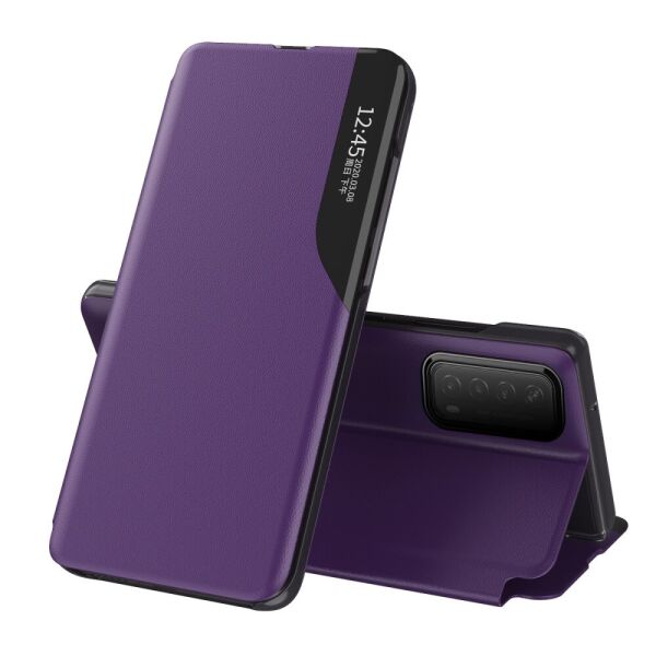 

Чехол книжка Smart Cover для Huawei P Smart 2021 Corner Window, Фиолетовый