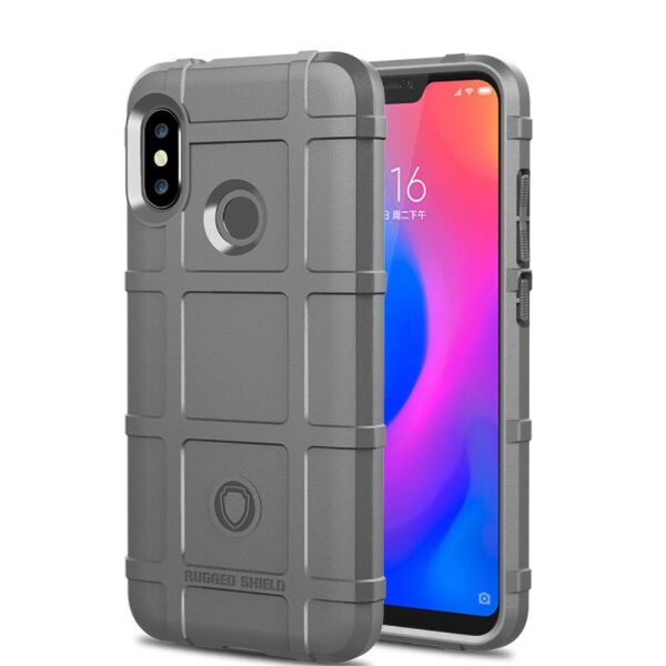 

Чехол накладка для Xiaomi Mi A2 Lite / Xiaomi Redmi 6 Pro силиконовый, Square Grid, серый