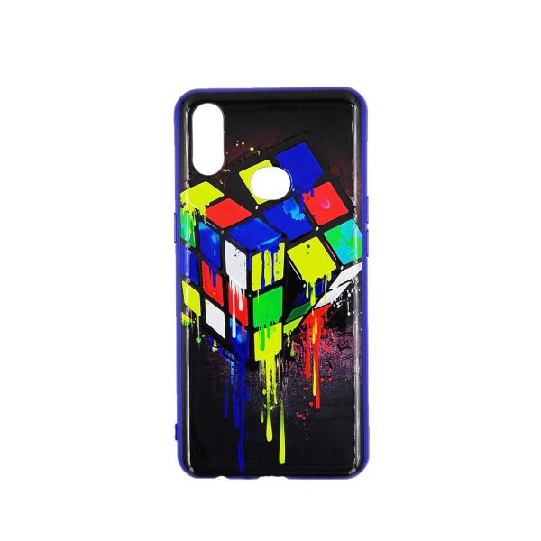 

Чехол накладка для Samsung Galaxy A10S A107FD силиконовый с пластиком, Gelius QR Case Кубик Рубика