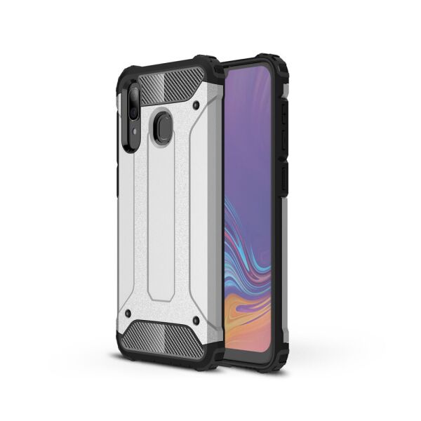 

Чехол накладка для Samsung Galaxy A30 A305FD противоударный, Spider, серебристый