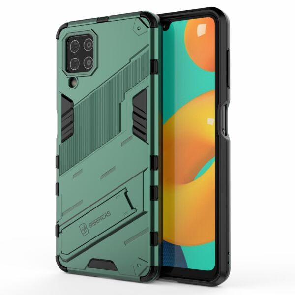 

Противоударный чехол для Samsung Galaxy M32 M325 с подставкой, Bibercas, Зеленый