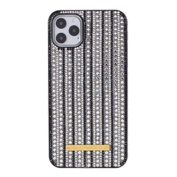 

Чехол для iPhone 11 PRO силиконовый со стразами, Diamond, Серебристый