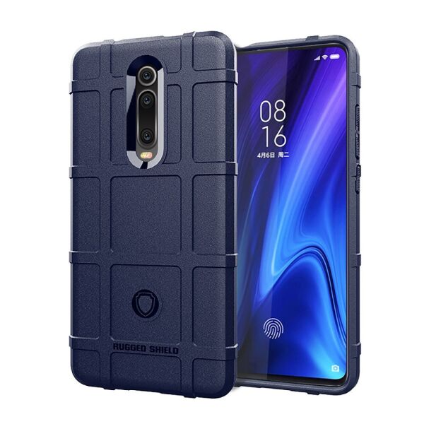 

Чехол накладка для Xiaomi Mi 9T противоударный, Square Grid, темно-синий