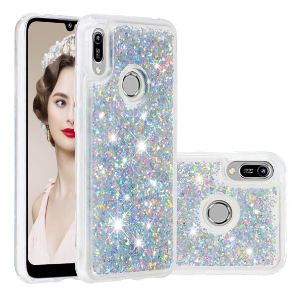 

Чехол накладка для Huawei Y6 2019 силиконовый, Aqua Series, серебристый