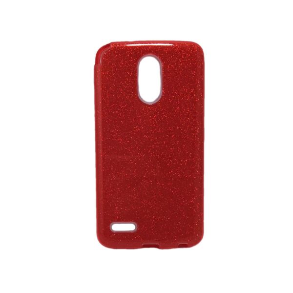 

Чехол накладка для LG Stylus 3 M400DY силиконовый 3-в-1, Fashion Case GLITTER, Красный