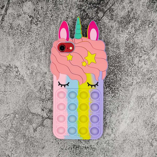 

Чехол антистресс Pop It для iPhone 6 силиконовый, Единорог
