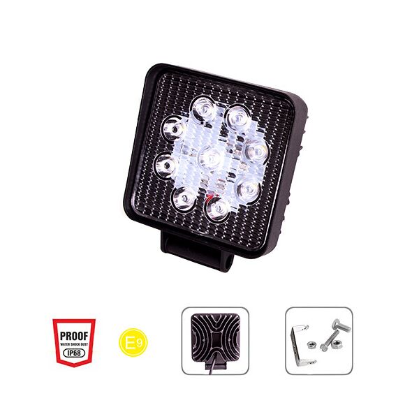 

Фара рабочего света Pulso WLP-27S1F5 FLOOD 9Led*3W (104*104*50)/10-30V/27W/6000K